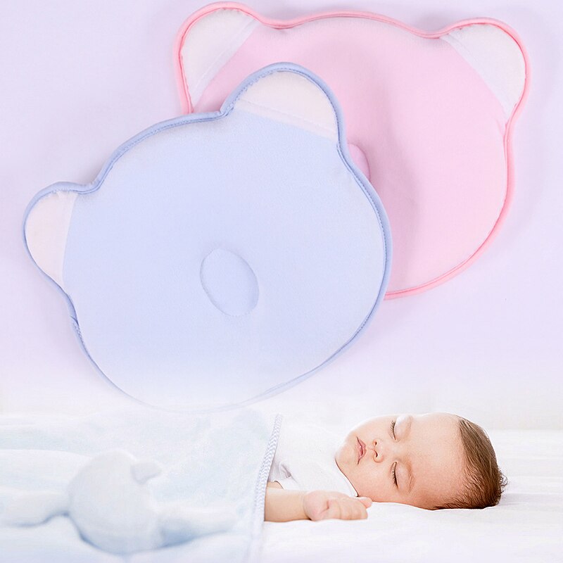 0-12 Maanden Baby Memory Foam Hoofd Vormgeven Kussen Ademend Baby Pillowsanti Roll Kussen Platte Kop Pasgeboren Kussen Verpleging