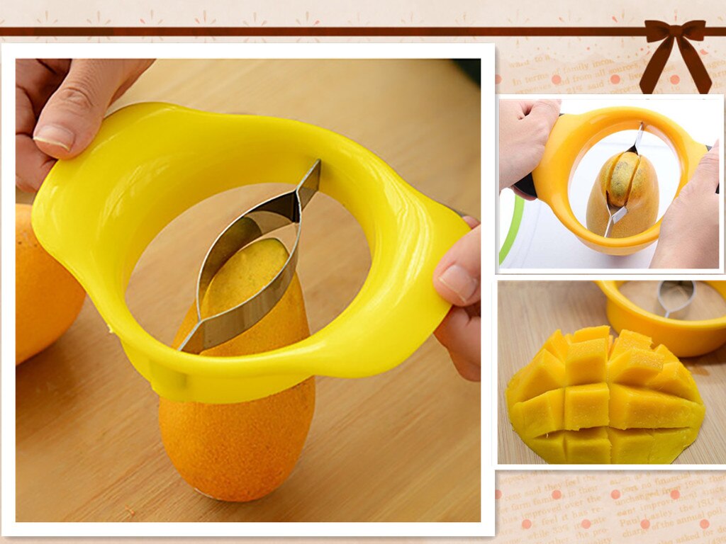 Mango Splitters Appel Peer Perzik Gesneden Fruit Tool Slicer Removel Roestvrijstalen Keuken Gadget Inteligentes Frutero: Default Title