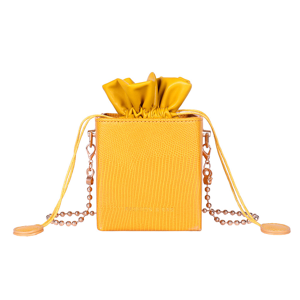 Delle donne Semplice All-purpose Piccolo Secchio Singolo Sacchetto di Spalla sac bandoulière femme Messenger Borse da spiaggia сумка прозрачная # j4s: Yellow