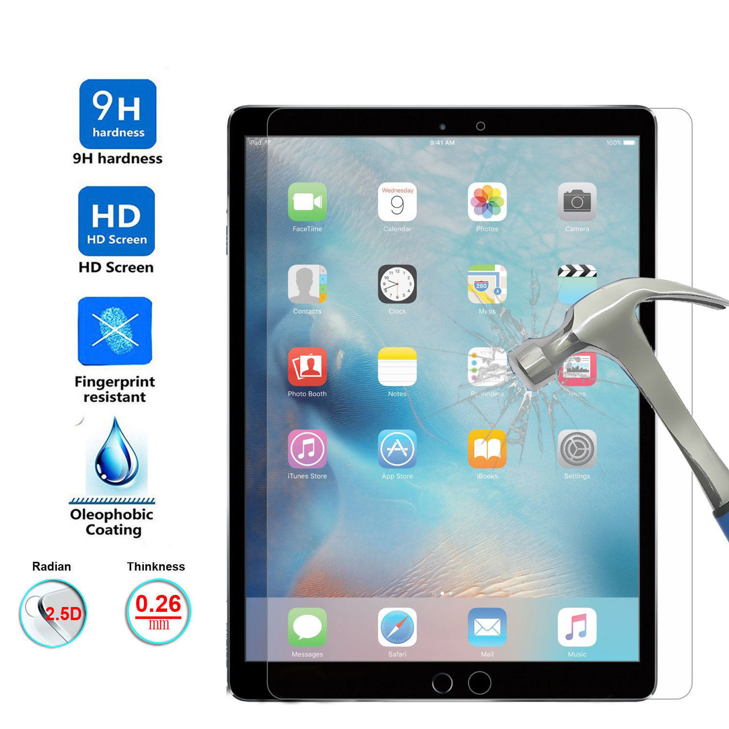Screenprotector voor iPad 10.2 Gehard glas voor iPad 9e 8e 7e Gehard film Cover A2270 A2428 A2429 A2430