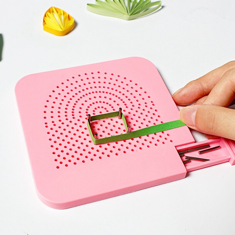 Enrouleur de papier à grille fait à la main | Guide de papier, bricolage rouleau de disque avec clou fixe pour pliant, artisanat papier pour bricolage