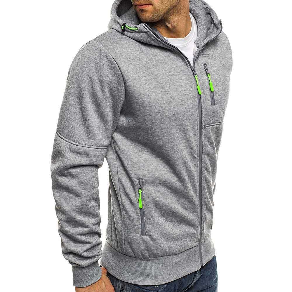 Jesienno-zimowy męski sweter na co dzień z kapturem Outdoor Sports Jogging trening Fitness sweter sweter kurtka z kapturem bluza