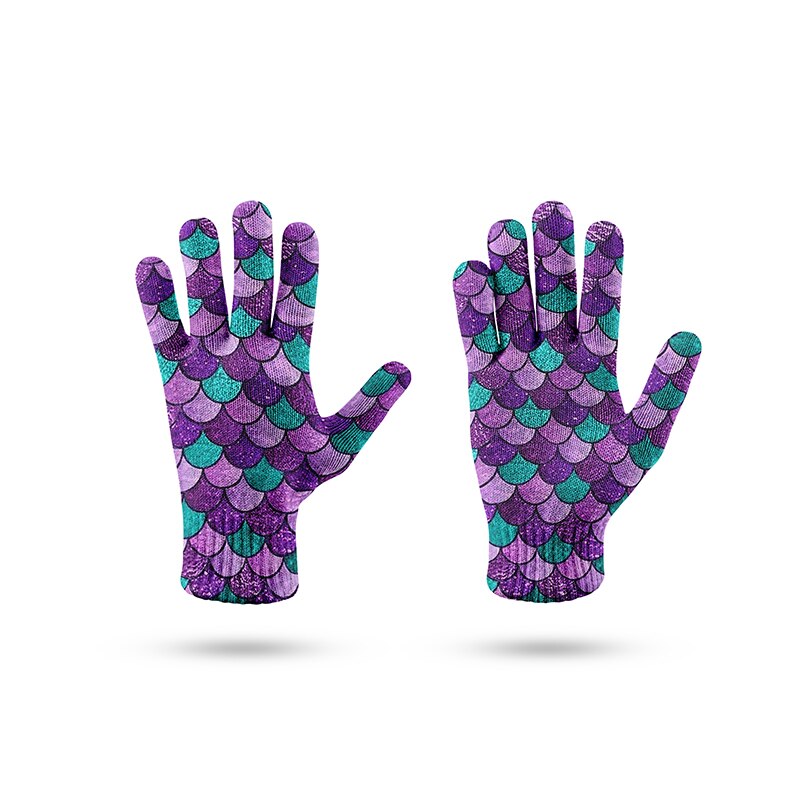 Guantes creativos con estampado de calavera para hombre y mujer, guantes de punto con pantalla táctil del teléfono móvil, para deportes de invierno, cálidos, mitones de conducción: style11
