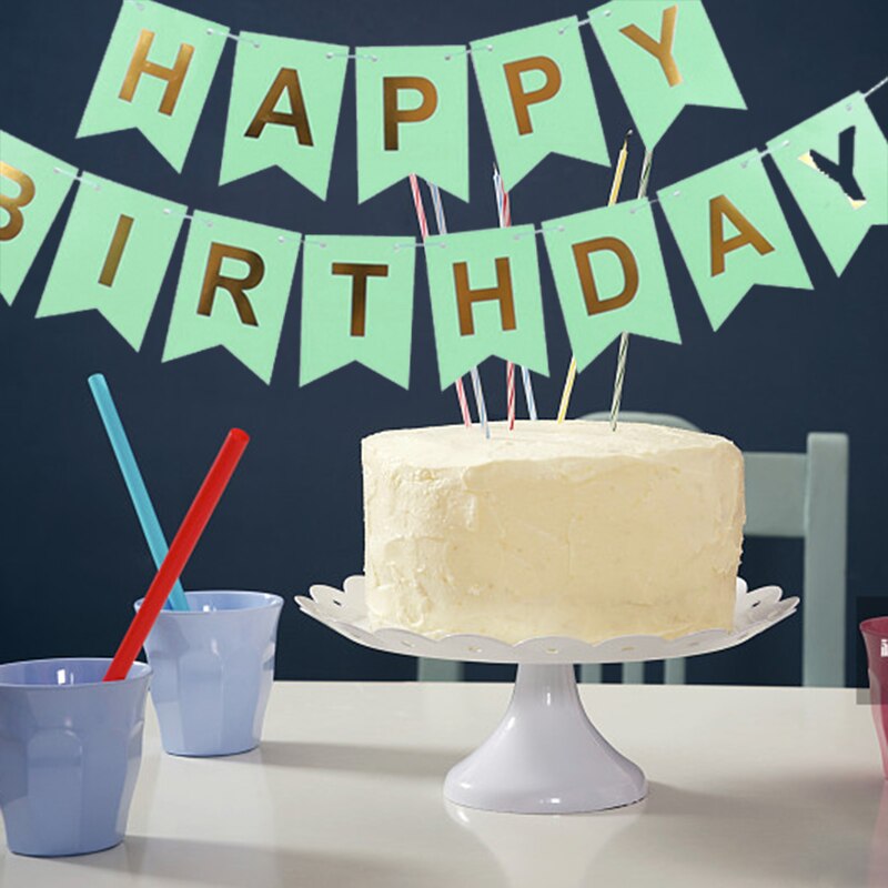 Novo feliz aniversário banner bunting bandeira decoração de festa crianças decoração ornamento do bebê colorido menina menino partis suprimentos