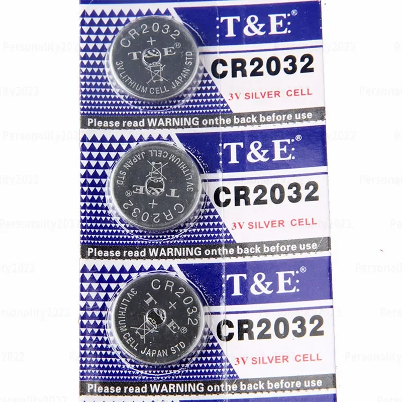 CR2032 2032 Lithiun Battery 3V Button Coin Cell Batteries DL2032 ECR2032 for Car Bluetooth Key Remote Control Calculator