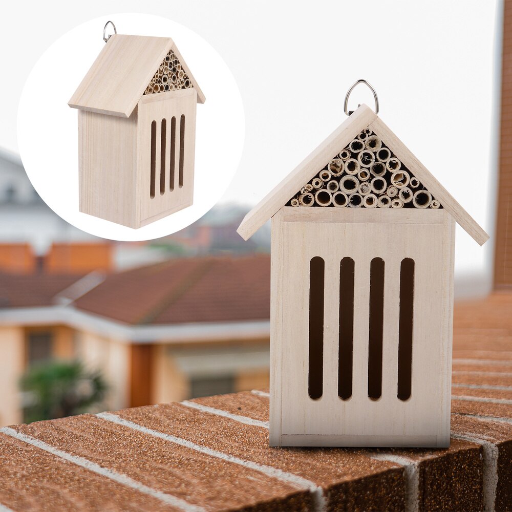 Bee Hive Wooden House Hanging Insect Hotels for La... – Vicedeal