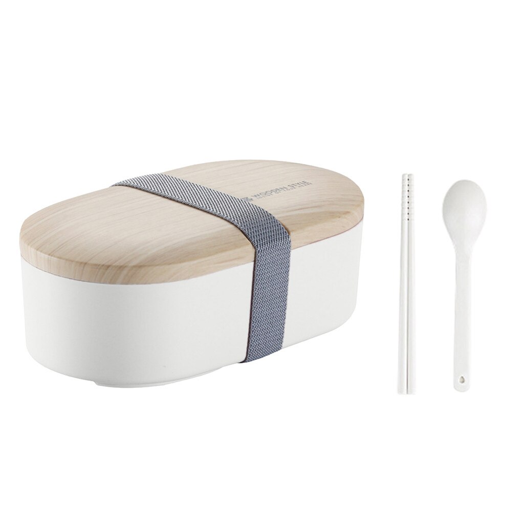 Microwave Lunch Box Japanese Wood Bento Box 2 Layer Container Storage Sudent School Lunch Storage Case: D