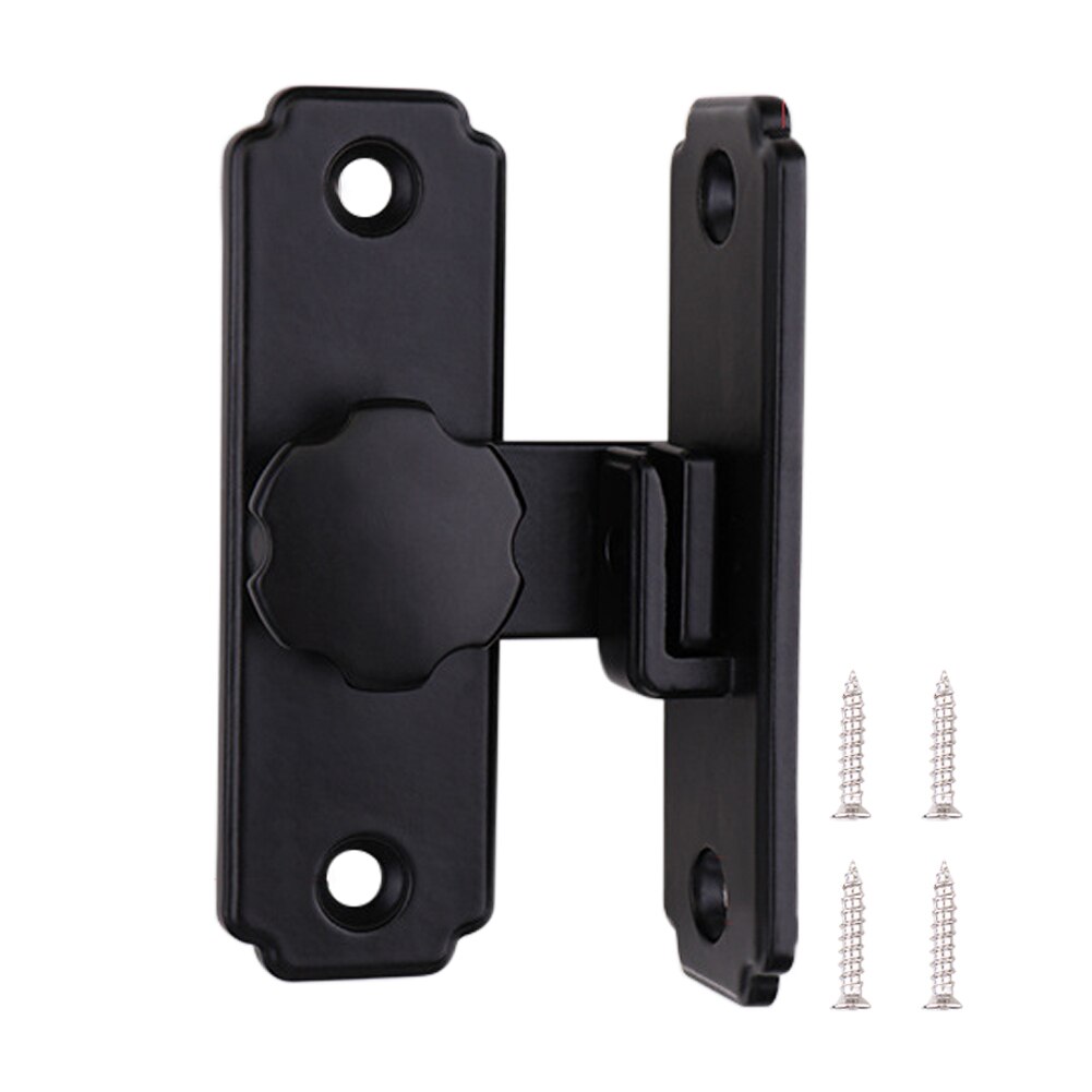 Barn Door Lock Bedroom Black Durable Hasp Buckle 90 180 Degree Stainless Steel