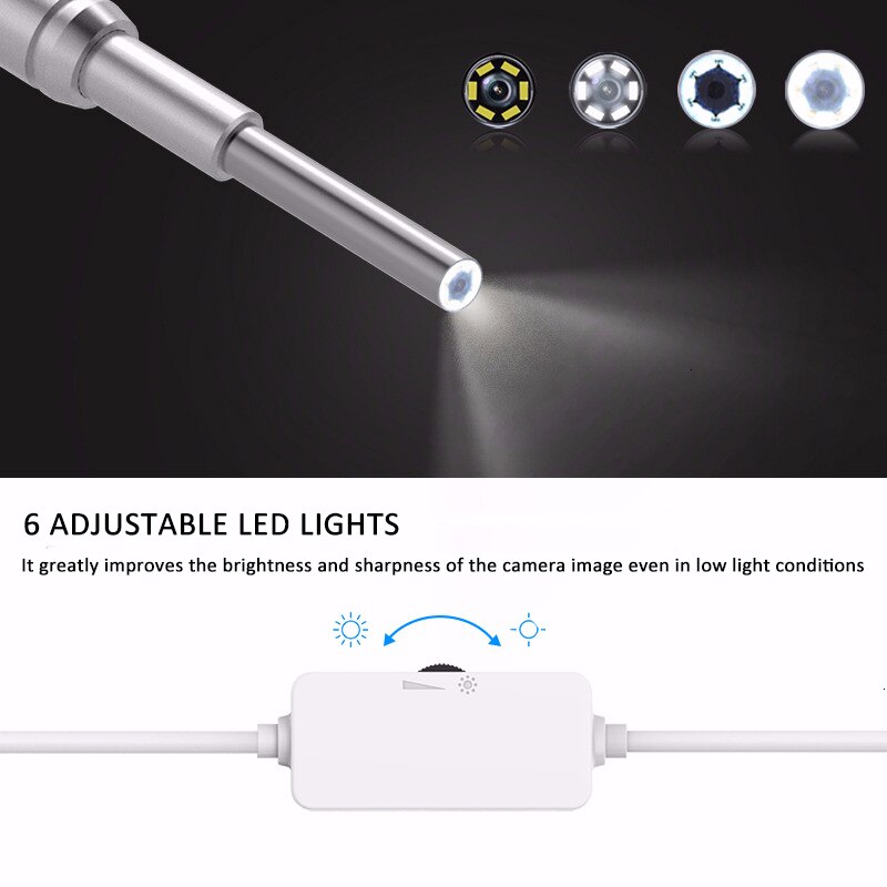 3.9mm wifi øre endoskop kamera til iphone  ip67 3 in 1 type c otoscope usb visuel øre ske inspektionskamera til ios android pc