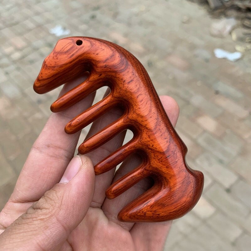 Masajeador de madera para la cabeza, peine de masaje para raspar Meridianos, estimulación de acupresión del cuero cabelludo, reflexología, terapia de relajación muscular corporal: 33