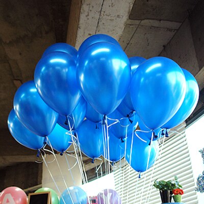 Cheap 20pcs/lot 10inch Pink Blue Latex Balloons Helium Air Balls Inflatable Wedding Children Birthday Party Decoration Balloons: Deep Blue