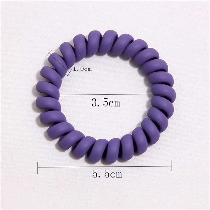 5/20PCS Frosted Colored Telephone Wire Elastic Hair Bands For Girls Headwear Ponytail Holder Rubber Bands Women Hair Accessories