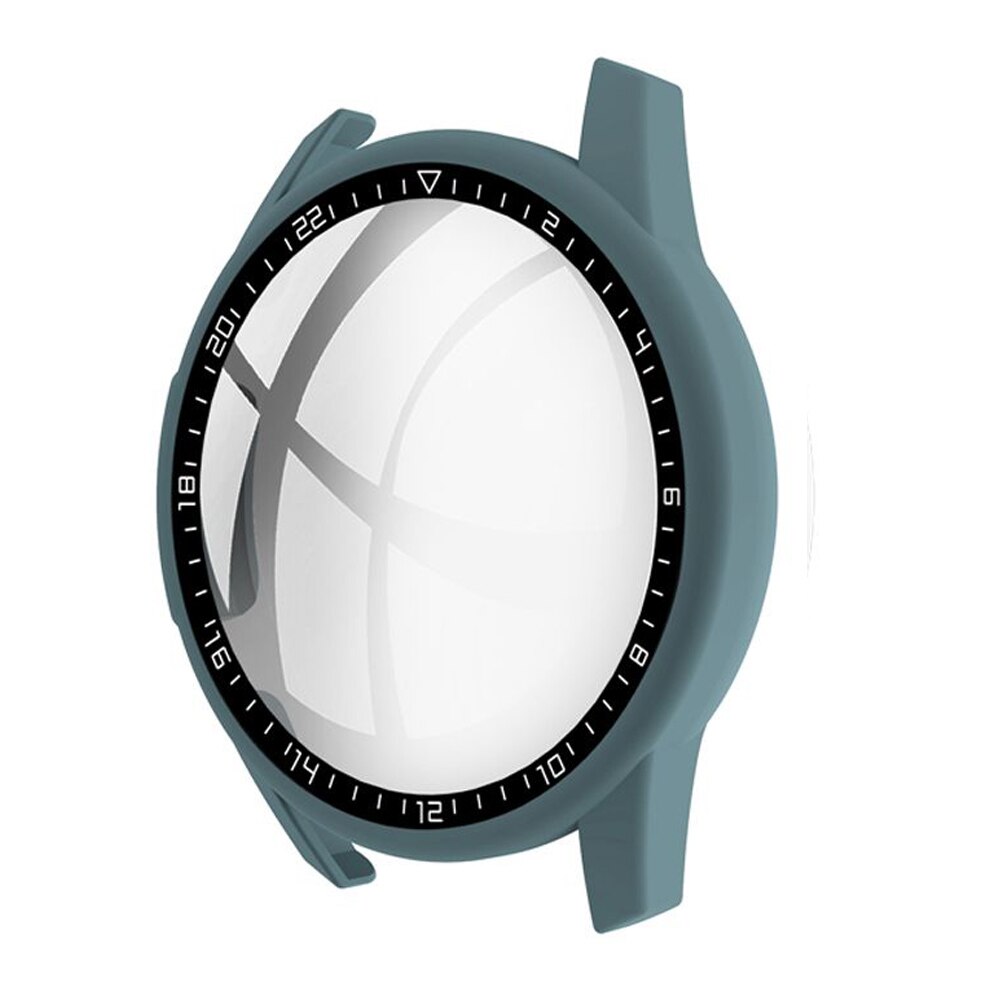 Herdet glass deksel for huawei watch  gt 2 46mm stk urskive skala beskyttende etui skjermbeskytter klokke skall smartklokke tilbehør: En grønn