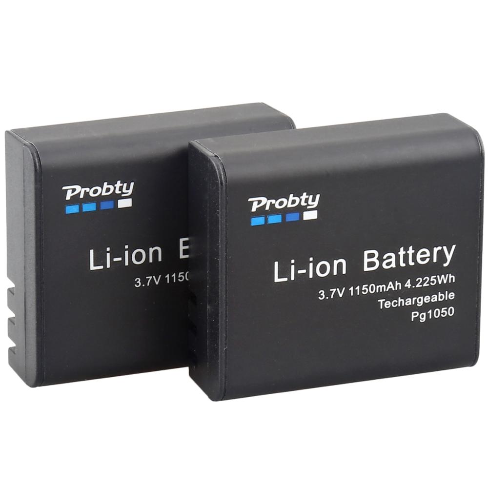 2 Stks 1150 mAh PG1050 Oplaadbare Batterij Voor SJCAM SJ4000 SJ5000X EKEN H9 H9R H8R H8 action Camera M10 H3R H6S H5S Plus