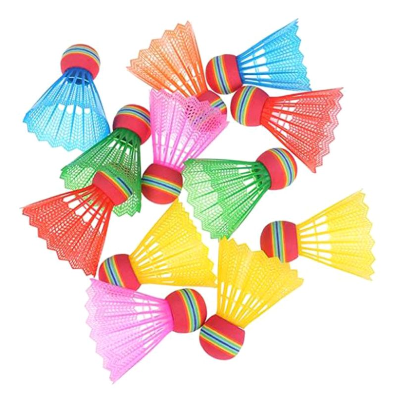 10pz Arcobaleno di nylon di badminton Palla di Testa per il Gioco di sport di Intrattenimento Giochi Al Coperto