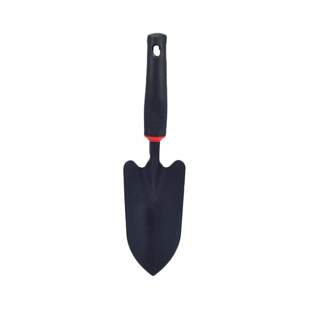 Herramienta de jardinería rastrillo de cinco dientes pala de dos usos mango de goma negro Juego de jardinería pala de jardín plantación de hogar: Big shovel