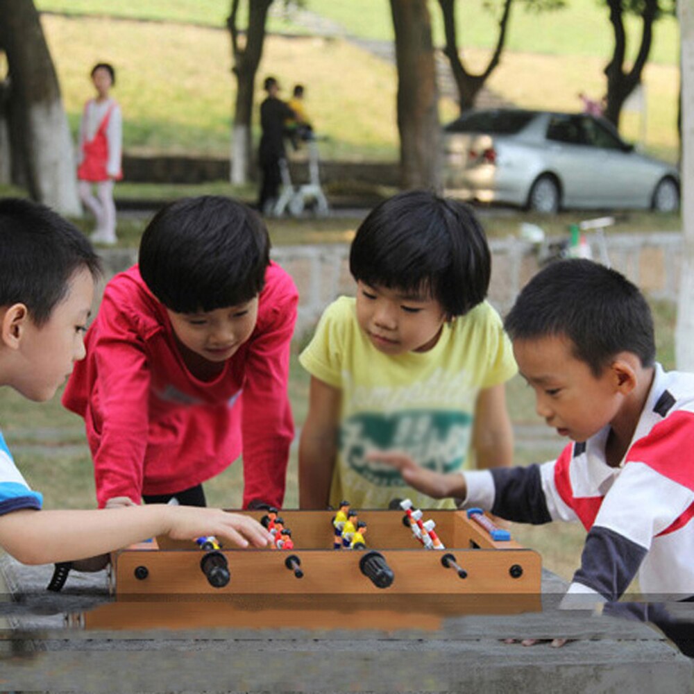 Mini Futbolín de mesa para adultos y niños, conjunto de juego de fútbol de mesa portátil con 2 pelotas y portero de puntuación