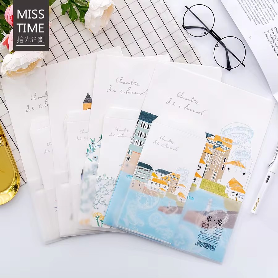 9 teile/satz 3 Umschläge + 6 Schreiben von Papier niedlichen Katze Papier Umschlag Brief Papier Pads koreanischen Schreibwaren Büro: Rot