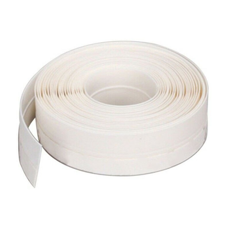 1M Deur Raam Afdichting Strip Zelfklevende Deur Kloof Strip Huis Weer Strippen Geluiddichte Bodem Sticker Seal Strip Deur side: White