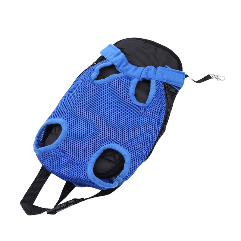 Nueva mochila de pecho frontal para perros y mascotas, mochila de cinco agujeros para perros, bolsa de transporte al aire libre, soporte de eslinga para perros y gatos de malla