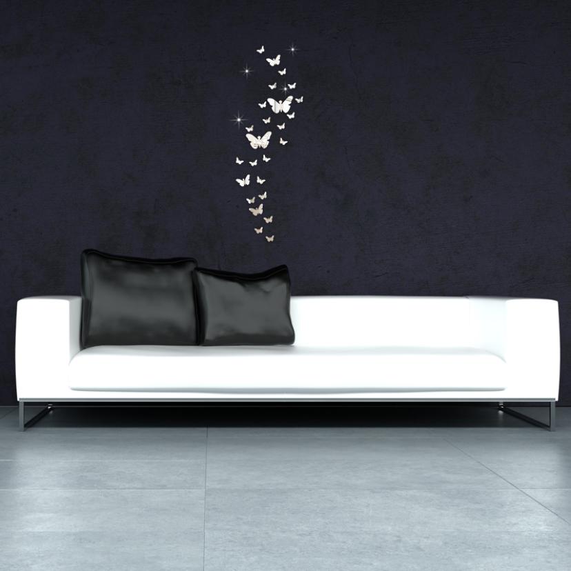 30PC Butterfly Combination 3D Mirror Wall Stickers Home Decoration DIY wall stickers for living room Adesivos de parede 802