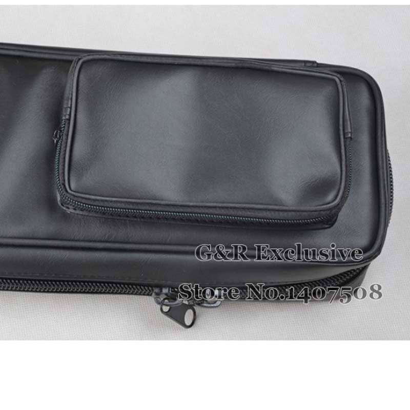 Chinese Fluit Dizi & Xiao Case Zwart Imitatie Lederen Tas Traditionele Muziekinstrument Flauta Pouch Cover Kan Houden 4 Fluiten