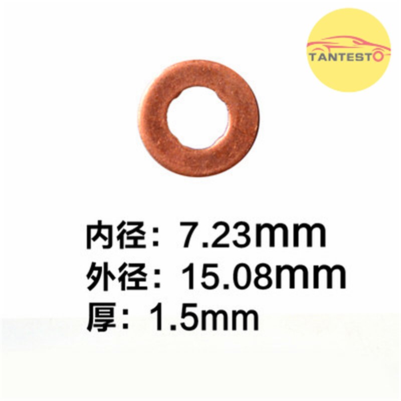 Común inyector para riel Arandela de cobre anillo de sello Askets F00RJ02175 F00VP01004 11176-30011 F00RJ01453 F00VC17503 F00VP01004 F00VP0: cummins 1.5mm