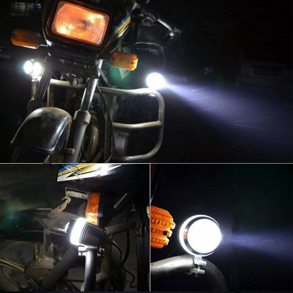 Universal Waterproof Black Shell U3 LED Motor Bike Motorcycle Headlight Spot Light