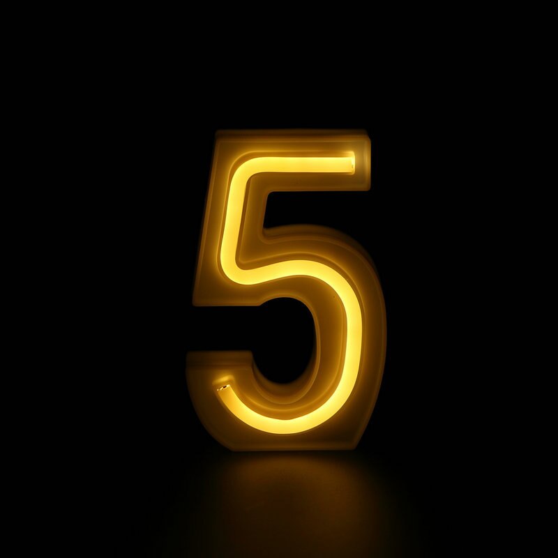 Flex Led Custom Neon Signs Number 0-9 Letter Signage Indoor Warm Light Display Light Up Signs Commercial Christmas Decorations: 5