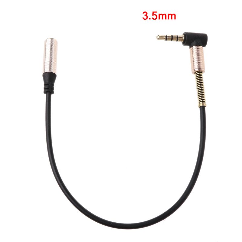 24cm 90 Degree Single Elbow 3.5mm Extension Cable For PC Speaker Headsets: Default Title