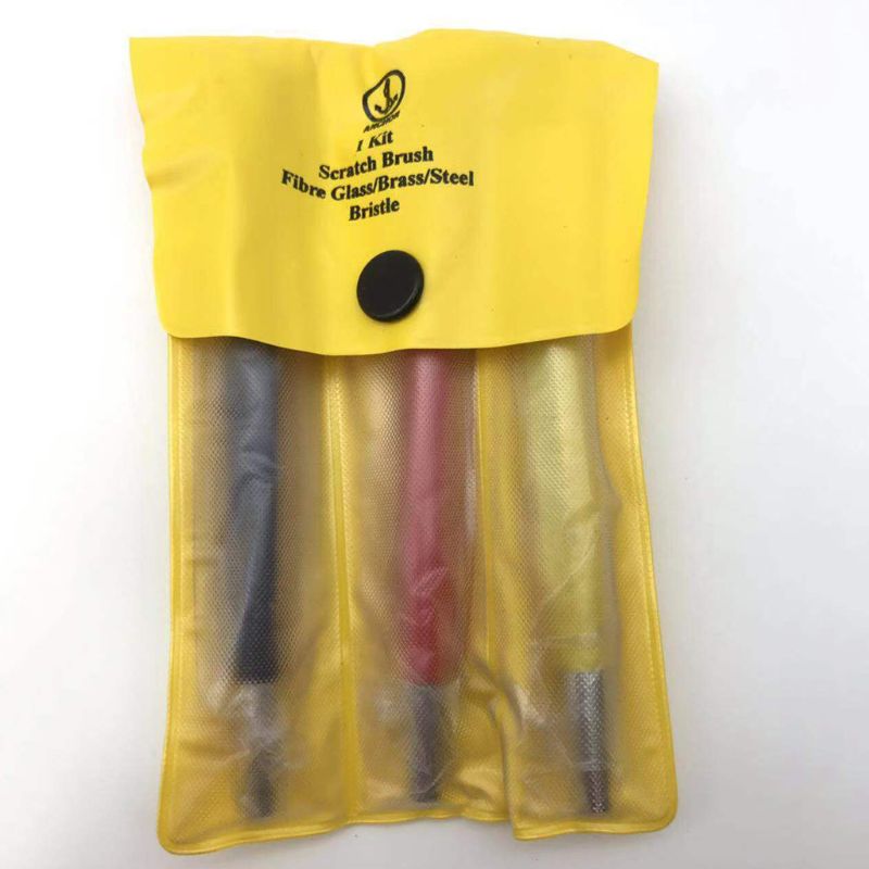 3pcs/set Fiberglass Brass Steel Scratch Brush Pen Polish Watch Rust Dirt Remover N1HF