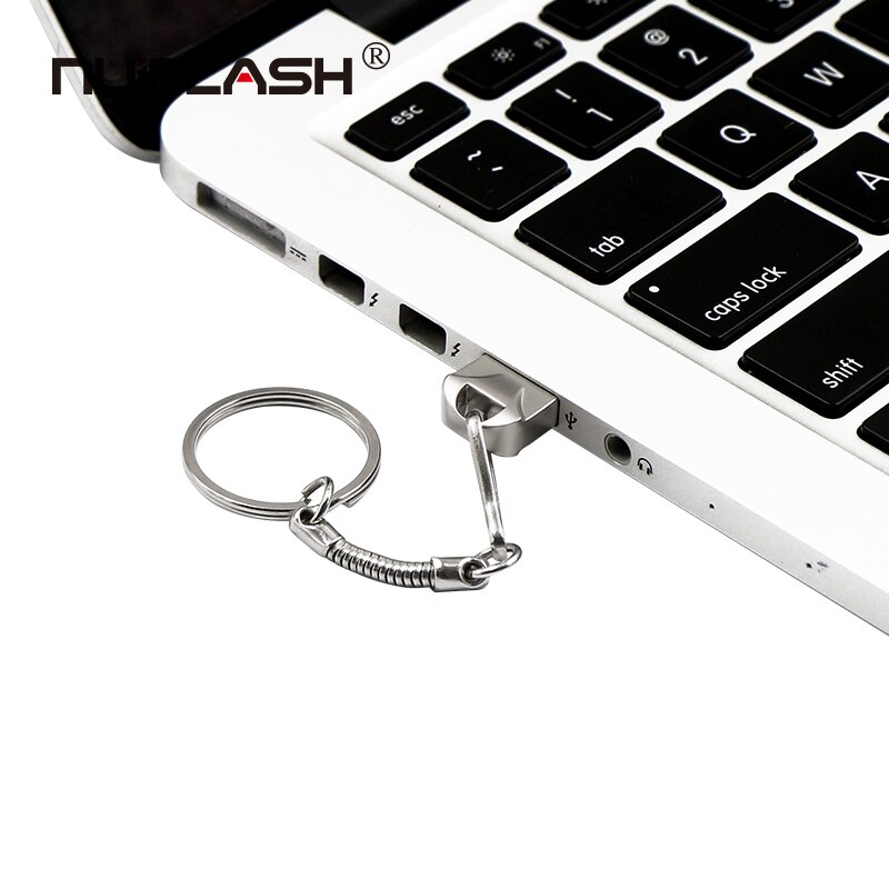 Nuovo nuiflash del metallo mini usb flash drive 64GB 32GB 16GB 8GB 4GB Pen Drive portatile 128GB usb 2.0 del usb del bastone di Memoria flash disk
