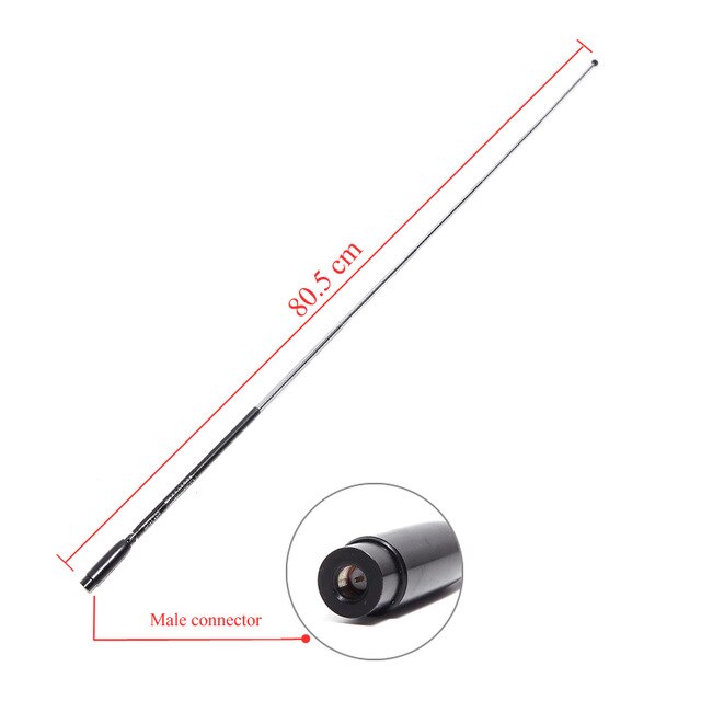 AL-800 Telescopic Dual Band 144/430MHz SMA-Female Antenna AL 800 for WOUXUN KG-UVD1P TYT BAOFENG UV-5R UV-82 Walkie Talkie: SMA-Male