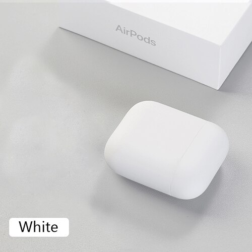 Custodia In Silicone originale Per Apple Airpods 2 Sottile Della Copertura Ultra sottile Custodie Multicolor Protettiva delicato Della Pelle per Airpods di Goccia: white