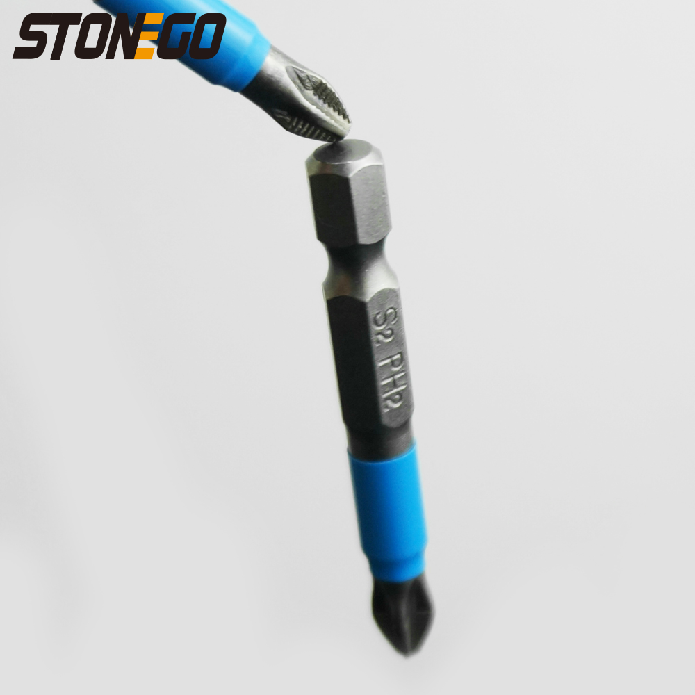 STOENGO Screwdriver Bits 1/4" Hex Shank Magnetic Cross Screw Head Anti Slip Electric Tip 50MM Driver Drill Set Tools