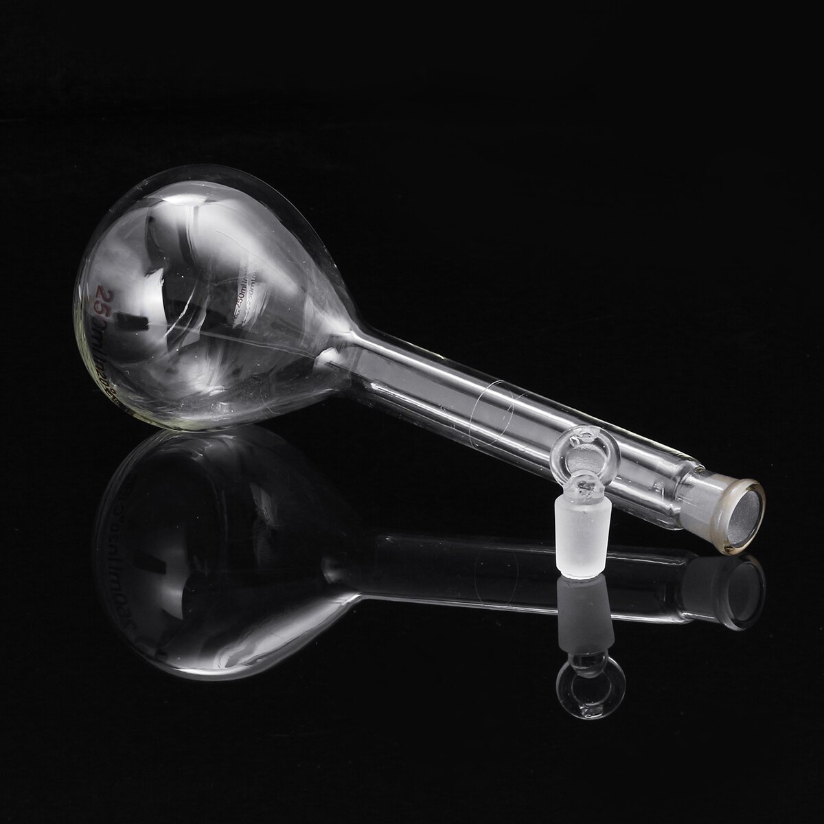 250ml Transparent Flask Glass Clear Glass Volumetric Flask with Stopper Lab Chemistry Glassware for School Teaching Lab Supplies
