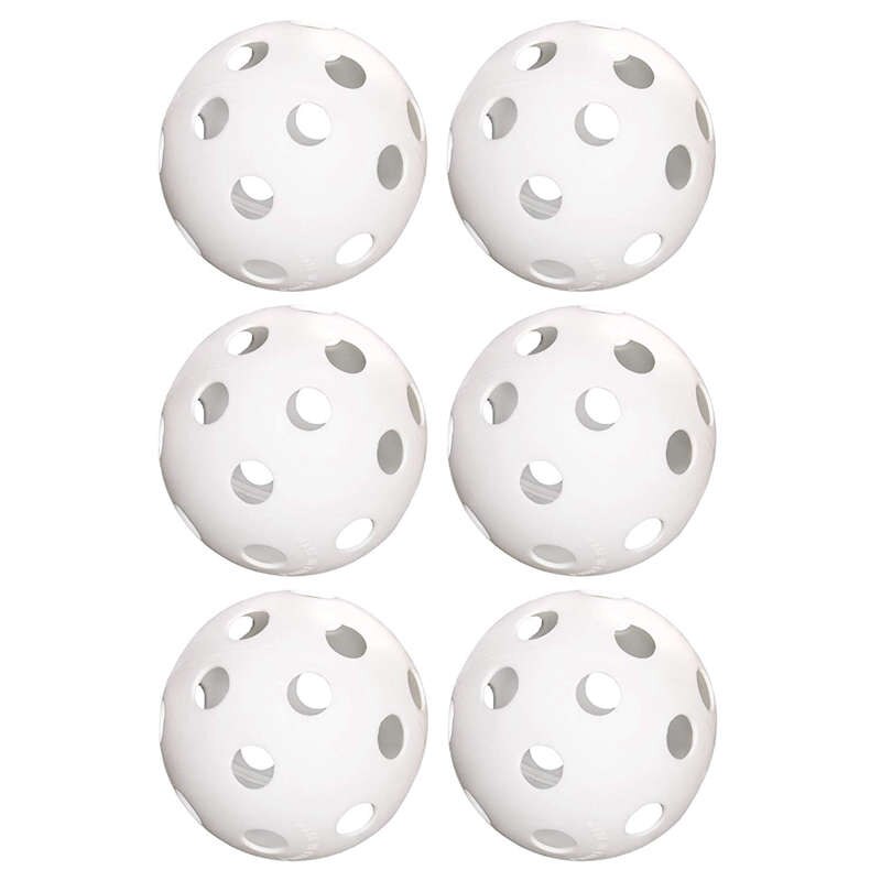 6-Pack Of 9-Inch Softballs–Perforated Practice Balls For Sports Training & Wiffle Ball: Default Title