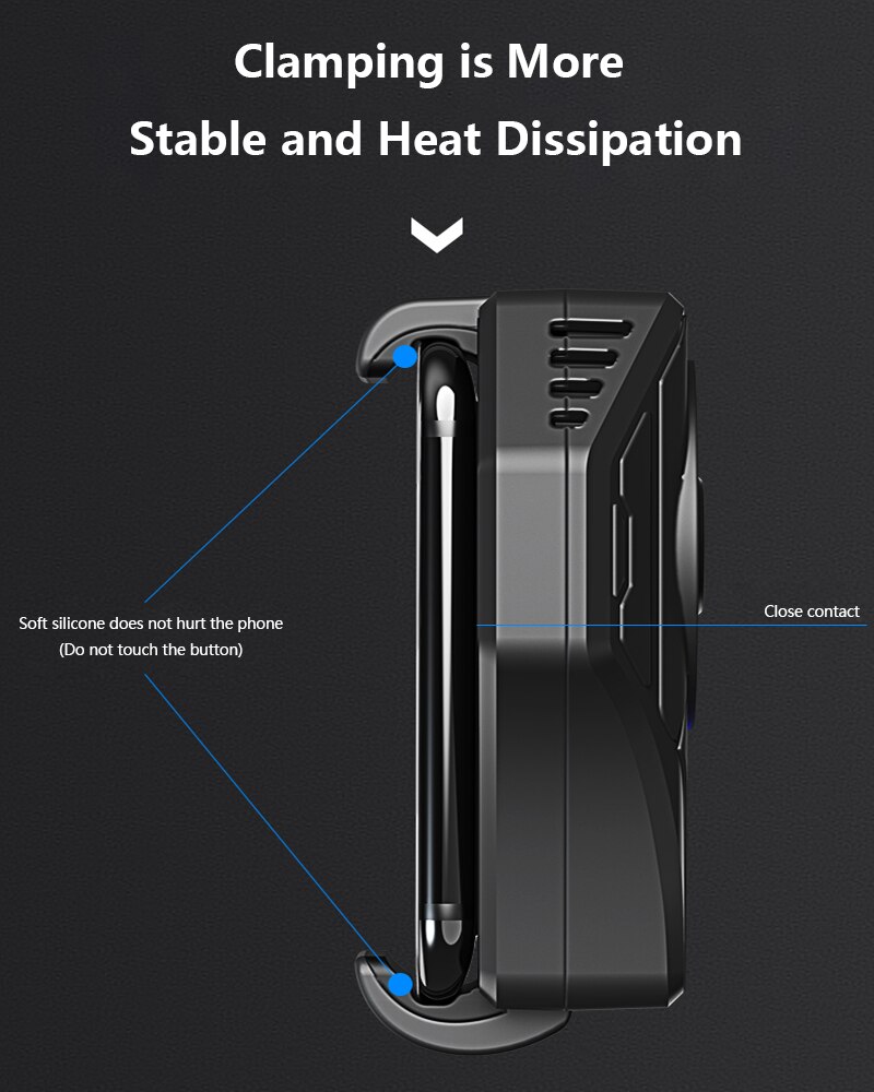 Mobile Phone Cooler 3-Level Phone Heat Sink Cooling Fan With RGB Backlight For IPhone XS MAX/XS/XR/8/7/6 Huawei Samsung Android