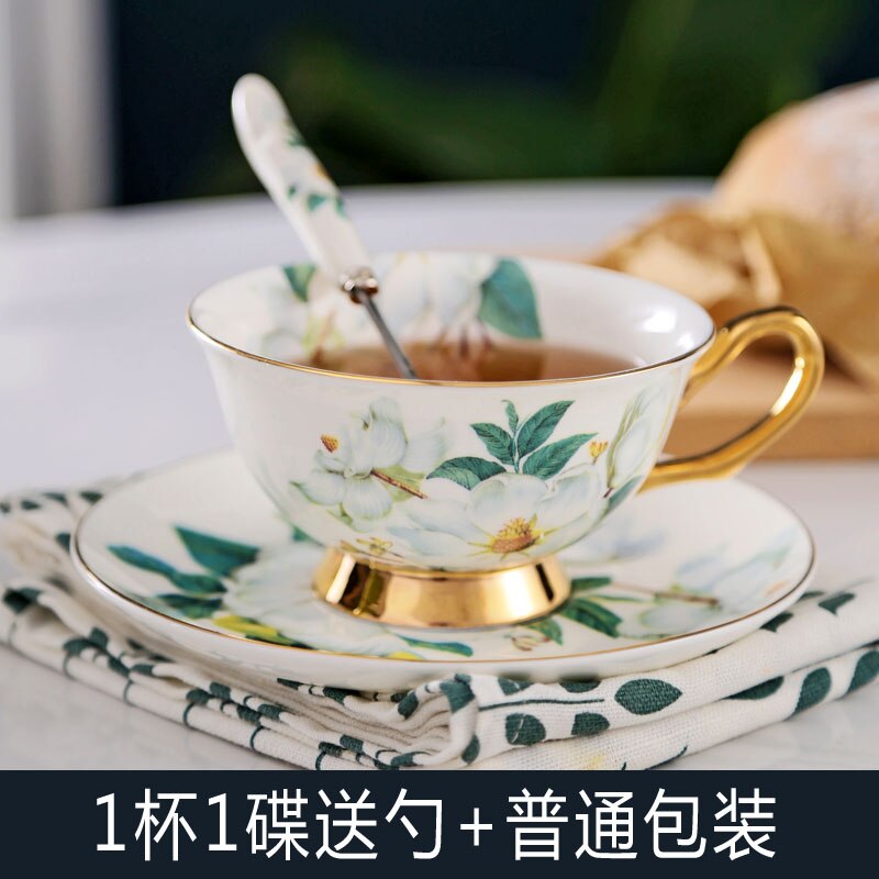 Cute Porcelain Coffee Cup Set Cappuccino Travel Modern Reusable Cup And Saucer On-glazed Filizanki Do Kawy Drinkware BD50CS: Default Title