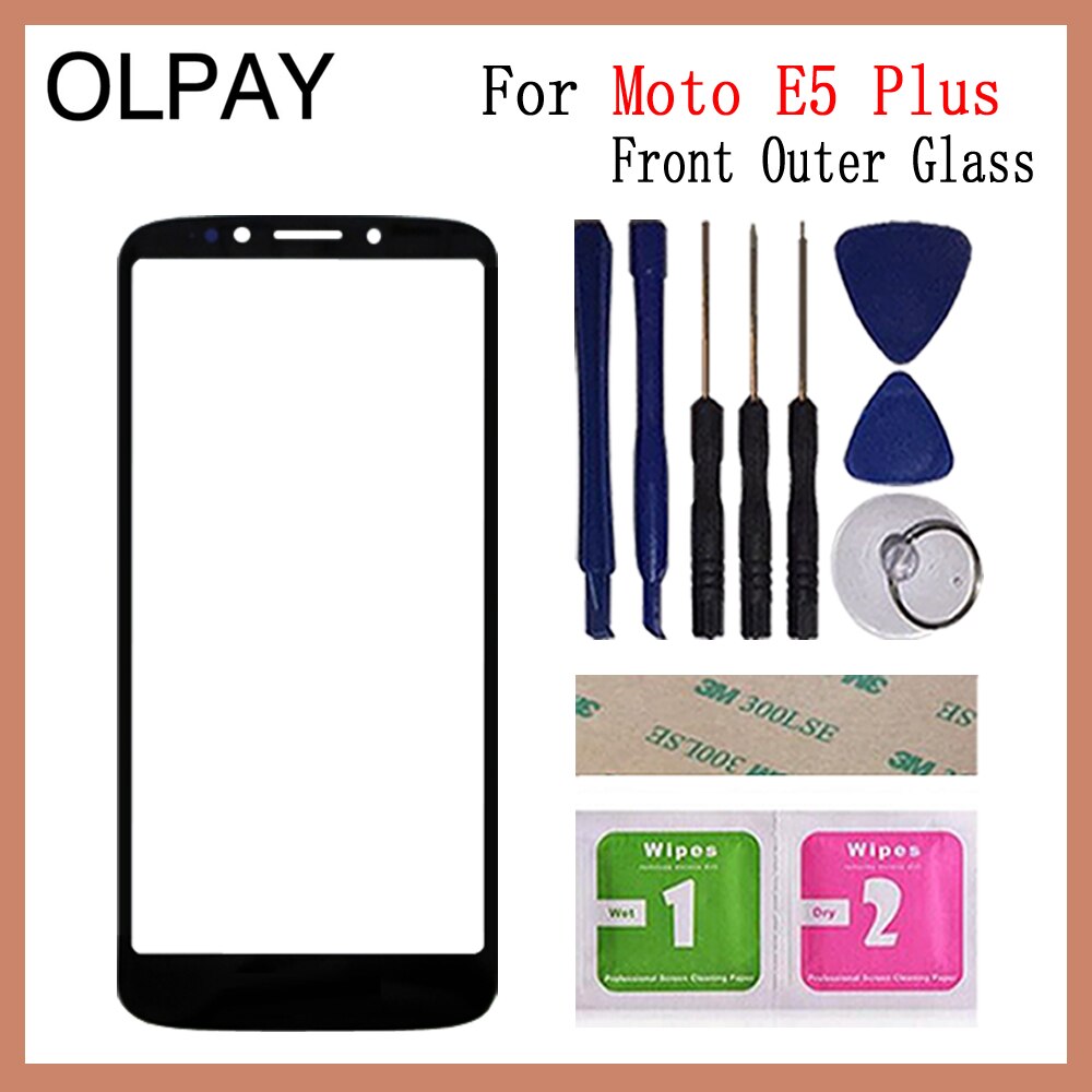 För motorola moto  e5 xt1944/ moto  e5 plus  xt1924 moto främre yttre glasskyddspanel ersätt inte lcd -pekskärmslins