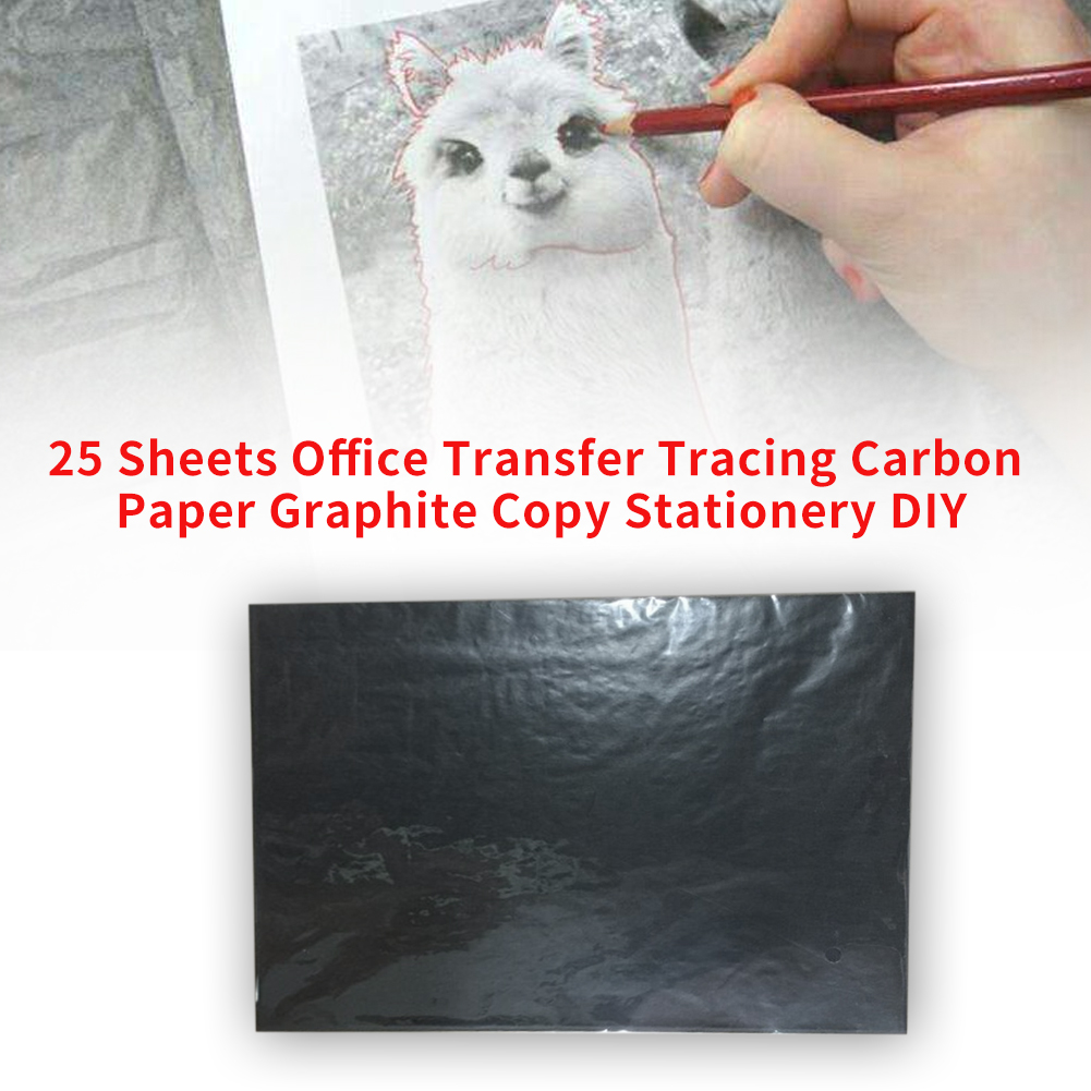 25 Sheets Painting Accessories Copy Wood Burning Art Craft Transfer Tracing Office DIY Stationery Graphite Reusable Carbon Paper