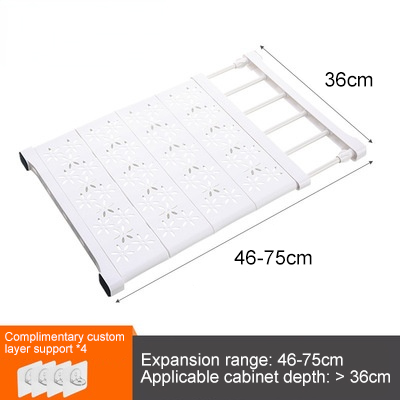 Adjustable Wardrobe Closet Organizer Clothes Storage Shelves for Kitchen Bathroom Telescopic Holders Shelf Wall Mounted Racks: Deep Green