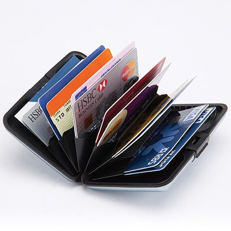 En aluminium En Métal Carte Bancaire Blocage Étui Rigide Hommes Femmes Portefeuille Carte de Crédit Anti-rfid BALAYAGE Protéger Titulaire Porte-Carte Femelle