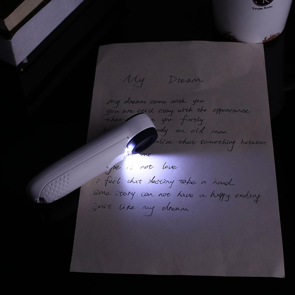 45x draagbare vergrootglazen met led, hoge definitie, premium handvergrootglas voor het lezen en onderzoeken van inspectie-instrumenten