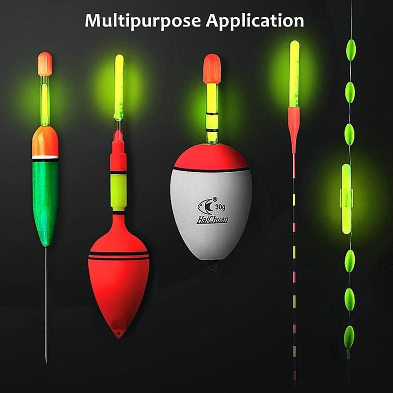 2.2-4.5mm canne à pêche flottante de nuit lumières bâton lumineux foncé utile pêche lumière fluorescente bâtons lumineux accessoires 100/50 pièces