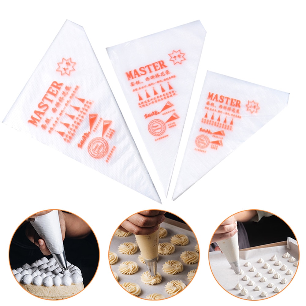 Disposable Pastry Bags Icing Piping Cake Pastry Cupcake Decor Bags Fondant Cake Cream Pastry Tip Baking Tools 100/200/300pcs
