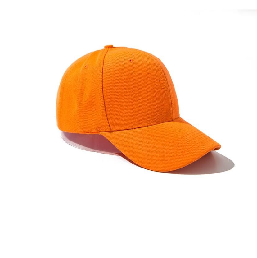 Summer Baseball Cap Cotton Mens Hat Youth Letter Print Embroidery Cotton Unisex Women Men Hats Snapback Hip Hop Hat: Orange