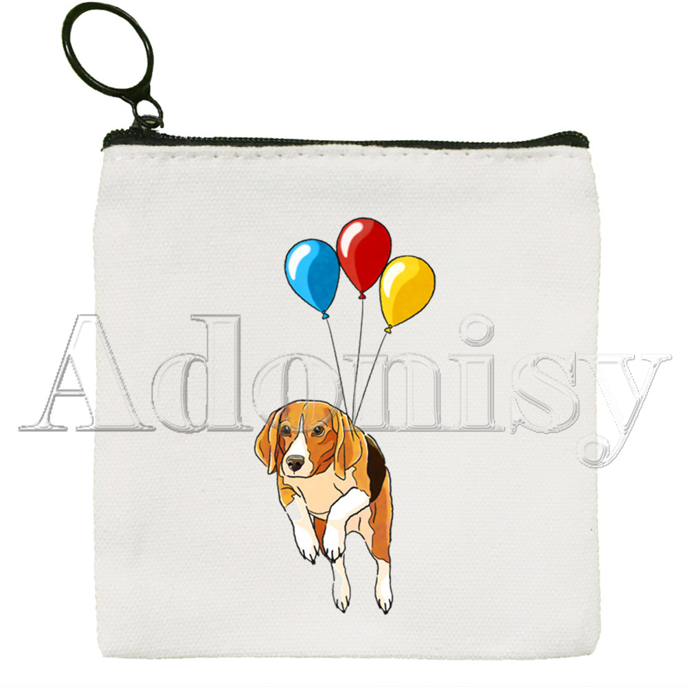 Beagle Nette Einfarbig Leinwand Geldbörse Kleine Frische Neue Reißverschluss Schlüssel Tasche Hand Tasche: F