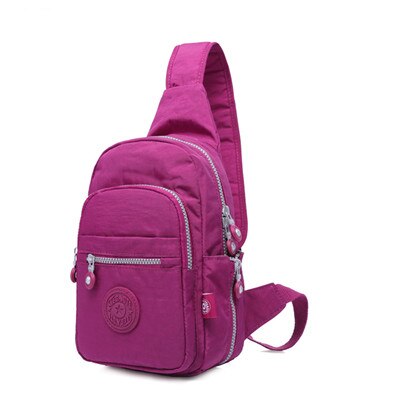 Paquete de pecho TEGAOTE, bandolera de una sola correa para mujer, bolso de hombro multifuncional a la para tiempo libre a prueba de agua: purple red