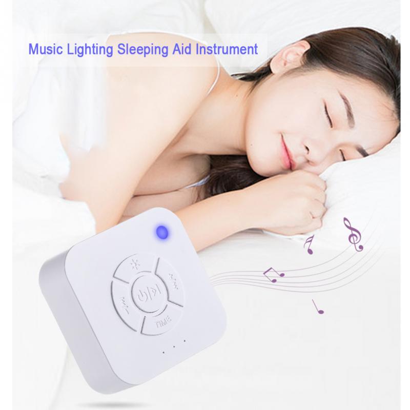 Sove maskine baby afslappende lyde mini hvid støj førte vejrtrækning lys voksne